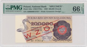 200,000 zl 1989 - MODEL - A 0000000 - No.0761.