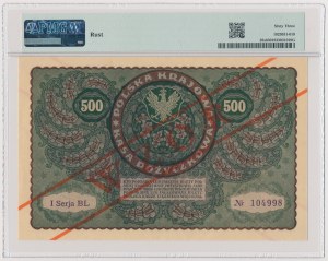 500 mkp 1919 - MODEL - I BL Series.