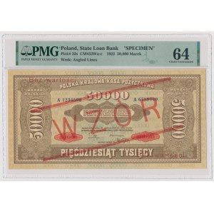 50.000 mkp 1922 - WZÓR - RZADKI