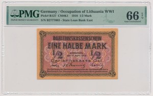 Kaunas, 1/2 mark 1918 - B