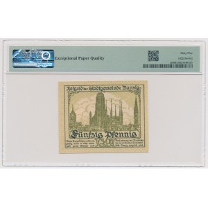 Gdańsk, 50 fenigów 1919 - zielone