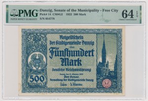 Gdansk, 500 marks 1922