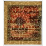 1 grosz 1924 - lewa połowa - H - RZADKI 1 litera serii