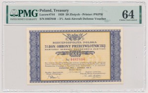 3% Air Defense Voucher 20 gold 1939
