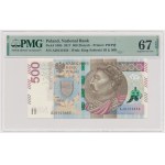 500 złotych 2017 - AJ 0123456 - numer KOLEJNY