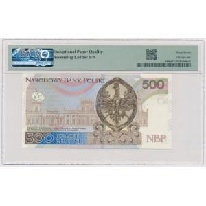 500 złotych 2017 - AJ 0123456 - numer KOLEJNY