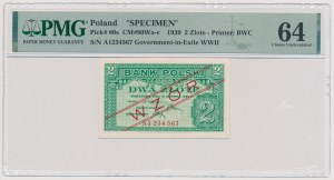 Londyn, WZÓR 2 złote 1939
