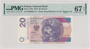 20 Gold 2016 - BM 0001111 - Nice and Low Number.