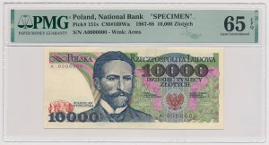 Wzór technologiczny 10.000 zł 1987 - A 0000000 - RZADKOŚĆ