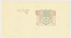 COLOR SAMPLE of the obverse subprint up to PLN 50,000 1989 Staszic