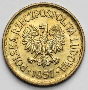 Vzorkovaná mosaz 1 zlato 1957 - PRÓZA nízká