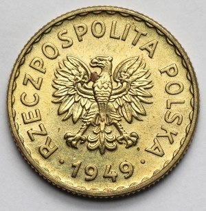 Vzorkovaná mosaz 1 zlato 1949 - PRÓZA nízká
