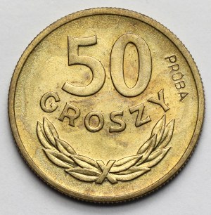 Vzorek mosazných 50 haléřů 1957