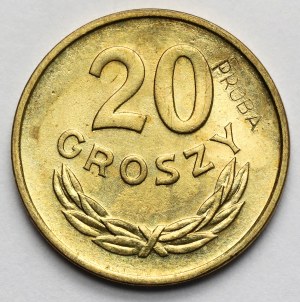 Ukázka mosazných 20 haléřů 1949