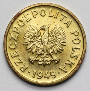 Ukázka mosazných 20 haléřů 1949