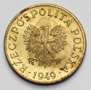 Ukázka mosazných 2 haléřů 1949