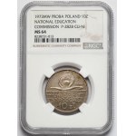 Próba MIEDZIONIKIEL 10 złotych 1973, 200 lat KEN - kaganek