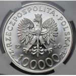 100,000 zloty 1990 Solidarity - variety A