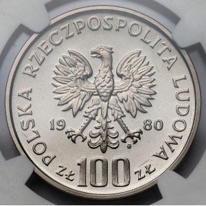 Próba NIKIEL 100 złotych 1980 Jan Kochanowski - duża głowa