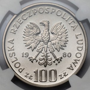 Próba NIKIEL 100 złotych 1980 Jan Kochanowski - duża głowa