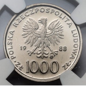 Próba NIKIEL 1.000 złotych 1988 Jan Paweł II - X lat pontyfikatu