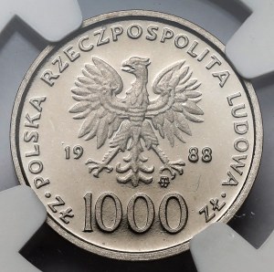 NIKIEL 1 000 zlatý vzorek 1988 Jan Pavel II - X let pontifikátu