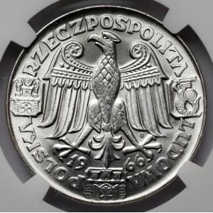 Próba SREBRO 100 złotych 1966 Mieszko i Dąbrówka - głowy