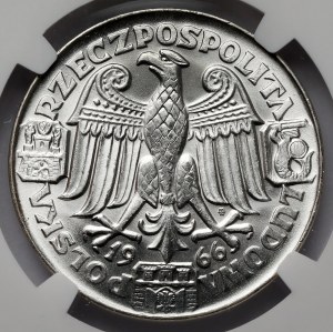 Próba SREBRO 100 złotych 1966 Mieszko i Dąbrówka - głowy