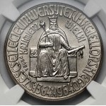 Próba NIKIEL 10 złotych 1964 Kazimierz Wielki - orzeł w KORONIE
