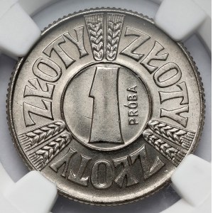 Próba NIKIEL 1 złoty 1958 - nominał