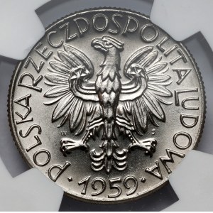 Próba NIKIEL 5 złotych 1959 Rybak