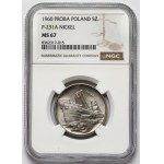 Próba NIKIEL 5 złotych 1960 Statek Waryński