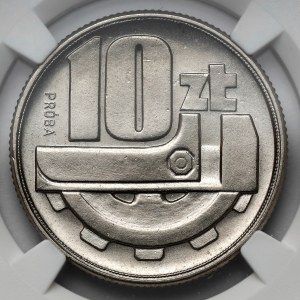 Próba NIKIEL 10 złotych 1960 klucz i koło zębate