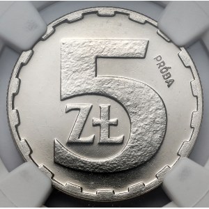 Próba NIKIEL 5 złotych 1986