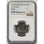 Próba NIKIEL 20 złotych 1984