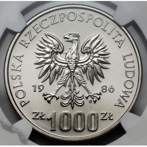 Próba NIKIEL 1.000 złotych 1986 MŚ w Piłce Nożnej Meksyk