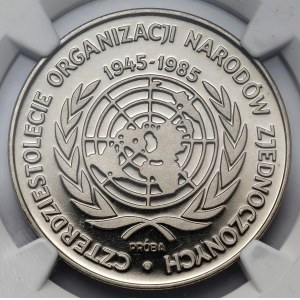 Próba NIKIEL 500 złotych 1985, 40 Lat ONZ
