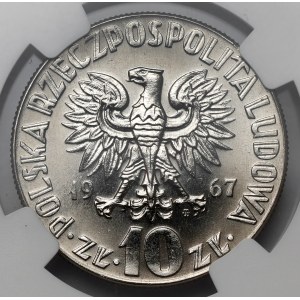 Próba NIKIEL 10 złotych 1967 Kopernik
