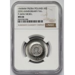 Próba NIKIEL 10 złotych 1969, 25. rocznica PRL - małe napisy