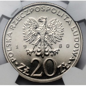 Próba NIKIEL 20 złotych 1980 Łódź 1905