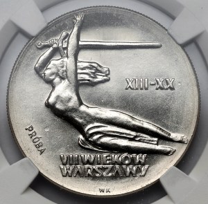 Próba NIKIEL 10 złotych 1965, VII wieków Warszawy - Nike