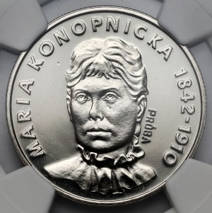 Próba NIKIEL 20 złotych 1977 Maria Konopnicka - duży Orzeł
