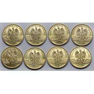 2 złote 1996 Jeż - pakiet (8szt)