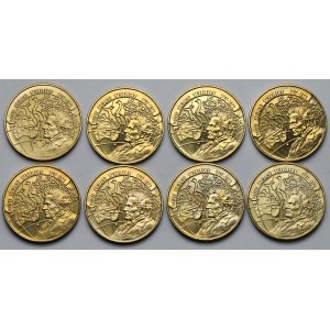 2 złote 1997 Edmund Strzelecki - pakiet (8szt)