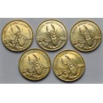 2 gold 1997 Horned Deer - package (5pcs)