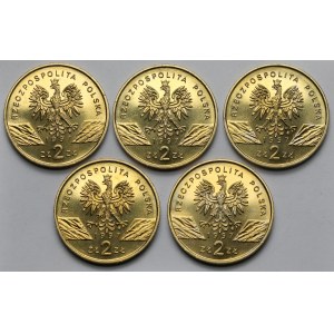 2 złote 1997 Jelonek Rogacz - pakiet (5szt)