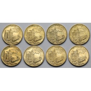 2 złote 1997 Zamek w Pieskowej Skale - pakiet (8szt)