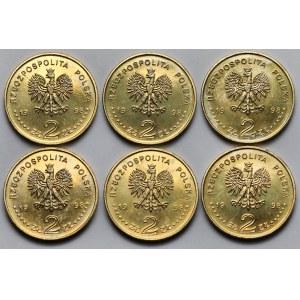 2 złote 1998 Adam Mickiewicz - pakiet (6szt)