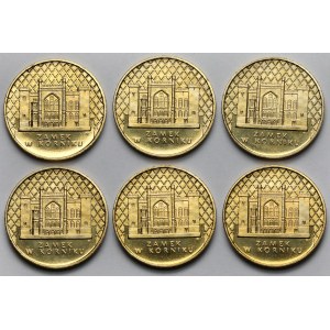 2 złote 1998 Zamek w Kórniku - pakiet (6szt)