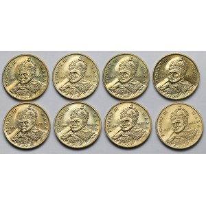 2 złote 1998 Zygmunt III Waza - pakiet (8szt)